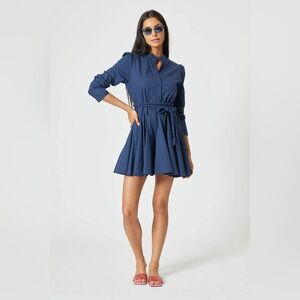 The Shirt by Rochelle Behrens Jenica Dress in Navy Blue, Size Small
